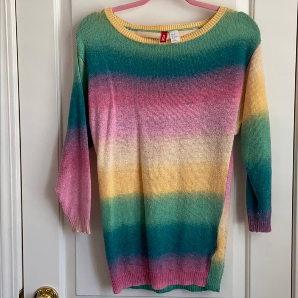 H&M Divided Rainbow Multicolor Sweater